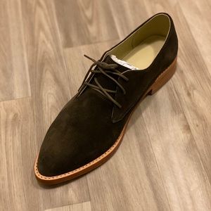 Nisolo James Oxford in Dark Olive, size 9.5